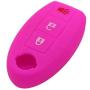 SEGADEN Silicone Cover Protector Case Skin Jacket Compatible with NISSAN 3 Button Smart Remote Key Fob CV9501 Rose