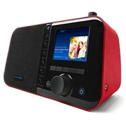 Grace Digital Mondo Elite Smart Internet Radio, Bluetooth, Wi-Fi, 7-Day Alarm – Microphone-Free (Red)