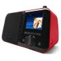 Grace Digital Mondo Elite Smart Internet Radio, Bluetooth, Wi-Fi, 7-Day Alarm – Microphone-Free (Red)