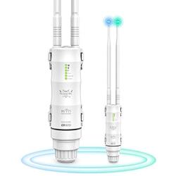 FLASHOWL Outdoor WiFi Repeater WiFi Booster Wireless Repeater WiFi Extender High Power Weatherproof Outdoor WiFi Access Point Dual Band 2.4G&5G Internet Extender WiFi Router Wireless Router Extender