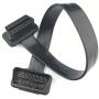 ARTECKIN Full 16pin OBD II OBD2 Male to Female Extension Cable Flat Ribbon Cable with Angled connectors 30cm/1ft 16pin