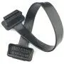 ARTECKIN Full 16pin OBD II OBD2 Male to Female Extension Cable Flat Ribbon Cable with Angled connectors 30cm/1ft 16pin