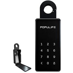 Populife Keybox，IP65 Bluetooth Smart Key Lock Box Replaceable Password for Home, Hotel, School, Office
