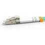 Fiber Patch Cable, VANDESAIL 10G Gigabit Fiber Optic Cables with LC to LC Multimode OM3 Duplex 50/125 OFNP (0.5M, OM3-5Pack)