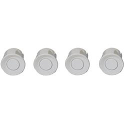 EKYLIN Car Auto Vehicle Reverse Backup Radar System with 4 Parking Sensors Distance Detection + LED Distance Display + Sound Warning (White Color)