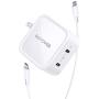 USB C Charger RAVPower 65W Fast Wall Charger, PD3.0 & GaN Tech 2-Port Power Adapter Type C Compact Foldable Travel Charger for iPhone 12 Mini Pro Max, MacBook Pro, Galaxy, Switch and More