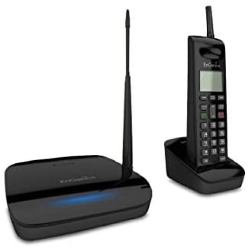 EnGenius FreeStyl 2, Long range, Expandable up to (9) Handsets, 900 MHz, Scalable Cordless Phone with 2-way Radio for Broadcast or Intercom, Coverage up to 100,000 sq ft