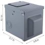 Miady 50 Amp 125/250 Volt RV Power Outlet Box, Enclosed Lockable Weatherproof Outdoor Electrical NEMA 14-50R Receptacle Panel, For RV Camper Travel Trailer Motorhome Electric Car Generator.