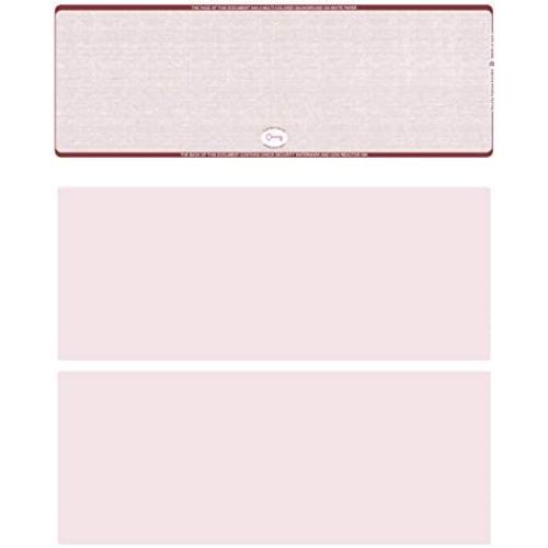 Blank High Security Top Computer Checks, 250 Burgundy Checks