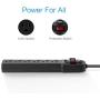 KMC 6-Outlet Surge Protector Power Strip 2-Pack, 900 Joule, 4-Foot Cord, Overload Protection, Black
