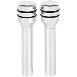 Qiilu 2Pcs Car Lock Knob, Universal Car Truck Aluminum Interior Door Lock Knob Pins Cover(Silver)