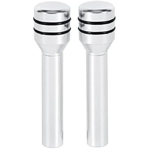Qiilu 2Pcs Car Lock Knob, Universal Car Truck Aluminum Interior Door Lock Knob Pins Cover(Silver)