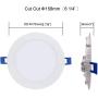 JULLISON LED 12 Packs 6 Inch Recessed Low Profile Slim Panel Light with Junction Box, IC Rated Air Tight, 120VAC, 12W, 800 Lumens, 3000K Warm White, CRI80+, Dimmable, Damp, ETL + Energy Star