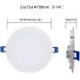 JULLISON LED 12 Packs 6 Inch Recessed Low Profile Slim Panel Light with Junction Box, IC Rated Air Tight, 120VAC, 12W, 800 Lumens, 3000K Warm White, CRI80+, Dimmable, Damp, ETL + Energy Star