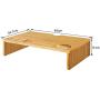 16 inch Computer Monitor Riser Stand - Desk Storage Organizer for Home and Office Computer Desk Laptop Cellphone Printer Stand Desktop Container (Bamboo)