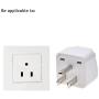 (2PACK) US Travel Plug Adapter,EU/UK/AU/IN/CN/JP/Asia/Italy/Brazil to USA Type B, 3 Prong Grounded USA Wall Plug, EU to US Travel Adaptor and Converter,white