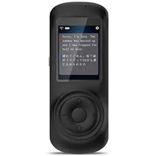 Birgus Voice Translator Device Smart Language Interpreters Device with 2.4inch Capacitive Touch Screen Support Multi- Languages Freely Translation Machine Business Shopping Interpreter