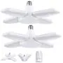 Prunend Garage Lights Ceiling Led Deformable Shop Lights for Workshop Basement Lighting, 2-Pack 60W LED Garage Light E26 CRI 80 6000LM 6500K Daylight White