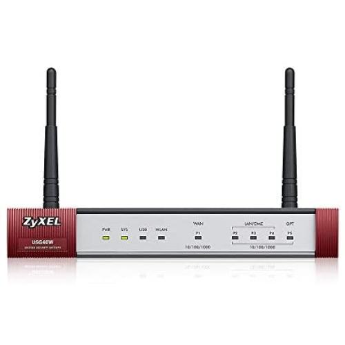 ZyXEL Next Generation Unified Security Gateway with Built-In 802.11n WiFi Access Point and 3 LAN/DMZ, 1 WAN, 1 OPT Ports - Hardware Only [USG40W-NB]