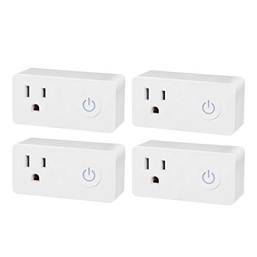 BN-LINK WiFi Heavy Duty Smart Plug Outlet, No Hub Required with Energy Monitoring and Timer Function, White, Compatible with Alexa and Google Assistant, 2.4 Ghz Network Only (4 Pack)