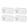 BN-LINK WiFi Heavy Duty Smart Plug Outlet, No Hub Required with Energy Monitoring and Timer Function, White, Compatible with Alexa and Google Assistant, 2.4 Ghz Network Only (4 Pack)