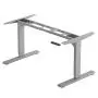 Standing Desk Frame Dual Motor. Adjustable Height and Width, 3 Stages Electric Legs for sit Stand Home Office desks. Suites Tops from 48'' to 73'' FLT-02 Grey