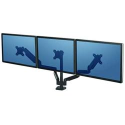 Fellowes Platinum Series Adjustable Triple Monitor Arm (8042601), Black