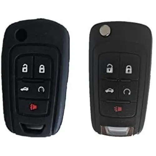Keyless Entry Remote Key Fob & Silicone Cover fit Buick Allure Encore Lacrosse Regal Verano, Chevy Camaro Cruze Equinox Impala Malibu Sonic GMC Terrain 2010 2011 2012 2013 2014 2015 2016 2017 Keyless Entry Remote Key Fob & Silicone Cover fit Buick Allure Encore Lacrosse Regal Verano, Chevy Camaro Cruze Equinox Impala Malibu Sonic GMC Terrain 2010 2011 2012 2013 2014 2015 2016 2017