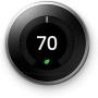 Google Nest Learning Thermostat - Programmable Smart Thermostat for Home - 3rd Generation Nest Thermostat - Works with Alexa - Stainless Steel