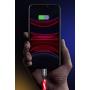 6ft LED Charger Cable, Light Up Visible Flowing Charger Charging Cord Compatible with Phone12 Plus/XS/XR/X/11/8 Plus / 8/7 Plus/6 Plus/5/5S (6FT, Red)