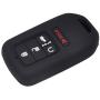 LemSa 2Pcs Silicone Keyless Entry Remote Car Smart Key Fob for Honda Civic Accord Pilot CR-V Pilot EX EX-L 2019 2018 2017 2016 2015 A2C81642600, 5 Buttons Black/Purple
