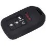LemSa 2Pcs Keyless Entry Remote Car Smart Key Fob Outer Shell Cover Soft Rubber Protective Case for Honda Civic Accord Pilot CR-V Pilot EX EX-L 2019 2018 2017 2016 2015 A2C81642600, Black+Pink