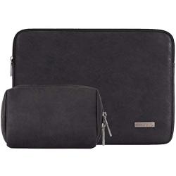 PU Leather Padded Laptop Bag HBLOOMYST 13 14 15 Inch Frosted Protective Notebook Sleeve Computer Case Cover