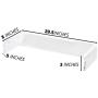 Mammoth High Grade Clear Acrylic Monitor Stand, Computer Monitor Riser Stand, Desk Shelf Organizer for Home and Office, 20'' Wide Base with 50LBs Load, Perfect for iMac and Mini Mac with Keyboard