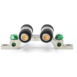 3 GHz High Frequency Ground Block - Dual Port - Weather Seal Boots for Coaxial Cable, Coax F Type approved for Antenna, Satellite Dish, Cable TV - Two Port Grounding - 1 Pack