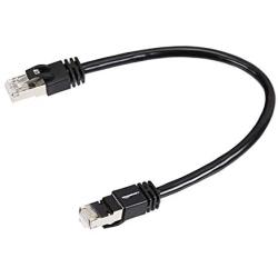 Amazon Basics RJ45 Cat 7 High-Speed Gigabit Ethernet Patch Internet Cable, 10Gbps, 600MHz - Black, 1-Foot
