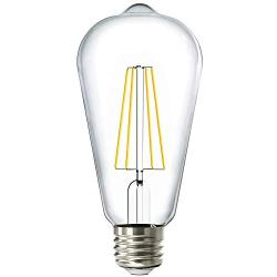 Sunco Lighting ST64 LED Bulb, Dimmable, Waterproof, 8.5W=60W, 4000K Cool White, Vintage Edison Filament Bulb, 800 LM, E26 Base, Restaurant or String Lights - UL