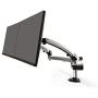Ergotech Dual Freedom Arm, Includes Two Aluminum Articulating Arms, 8.4-17.8 lbs. Weight Capacity per Arm, Suitable for Monitors up to 27 inches, VESA Compatible 75×75, 100×100, Silver