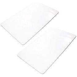 Ilyapa Office Chair Mat for Hard Floors 2 Pack 36'' x 48'' Heavy Duty Clear, PVC Chair Mat for Hardwood and Tile Floors, Protective Floor Mat for Home or Office