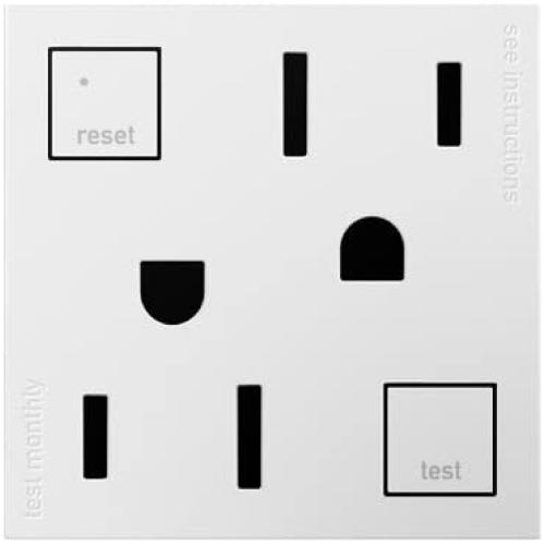 Legrand adorne 15A GFCI Tamper-Resistant Outlet 4 Pack (White Finish), AGFTR2152W4