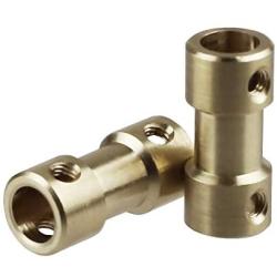 Xnrtop 3mm to 6mm Brass Connector Copper DIY Motor Flexible Shaft Coupling Joint Connector With Screws for RC Model Motor (10 of Pack)