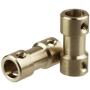 Xnrtop 4mm to 4mm Brass Connector Copper DIY Motor Flexible Shaft Coupling Joint Connector With Screws for RC Model Motor(10 of Pack)