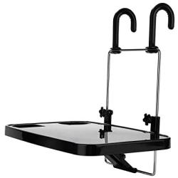 Xindell Steering Wheel Tray -Car Mount Laptop Stand Table Foldable Passenger Seat Desk for Food Eating Drink Notebook Cup Holder (Black)