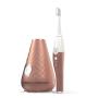 TAO Clean Sonic Toothbrush and Cleaning Station Electric Toothbrush with Patented Docking Technology, Ergonomic Handle, Dual Speed Settings, Rose Gold