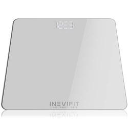 INEVIFIT Bathroom Scale, Highly Accurate Digital Bathroom Body Scale, Measures Weight up to 400 lbs. Includes Batteries