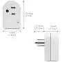 Single Surge Protector Plug, Grounded Outlet Wall Tap Adapter with Indicator Light, 1 Outlet,245J/125V, UL, White, 2Pack
