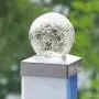 4x4 Solar Post Cap Lights - SunnyPark Deck Fence Outdoor Railing Lights Decorative Solar Powered Gazing Ball Caps LED Lamp for Garden, Patio, Pathway