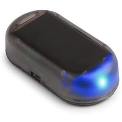 Onerbuy Solar Power Simulated Car Alarm LED Light Anti-Theft Warning Lights Flashing Security Lamp Blue