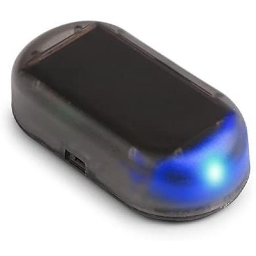 Onerbuy Solar Power Simulated Car Alarm LED Light Anti-Theft Warning Lights Flashing Security Lamp Blue