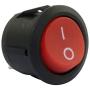 RuiLing 4PCS Snap Round Rocker Power Switch 6A 250V AC 2 Pin SPST Snap-in ON/Off Power Switch Button (2X Red + 2X Black)